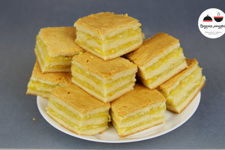 Фото к рецепту: Пирожные с лимонно-апельсиновой начинкой - безумно вкусно!
