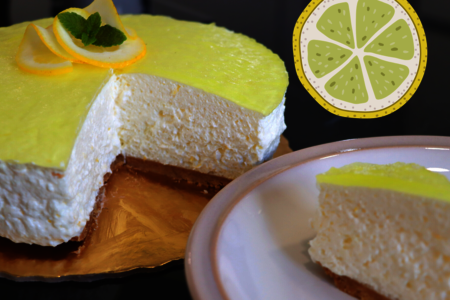 Фото к рецепту: Невесомый муссовый торт без выпечки // торт лимонный мусс 
