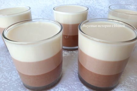 Фото к рецепту: Йогуртовый десерт три шоколада / десерт из йогурта