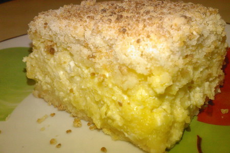 Фото к рецепту: Пирог с творогом и яблоками "нежность"