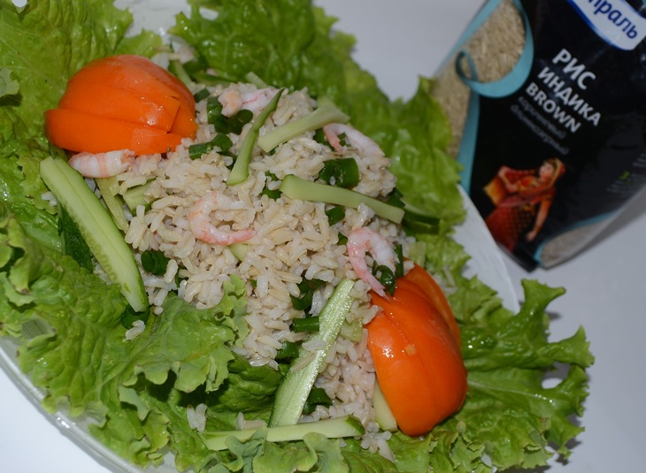 Салат с креветками и рисом – кулинарный рецепт