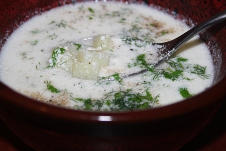 Чешский картофельный суп в СВЧ за считанные минуты