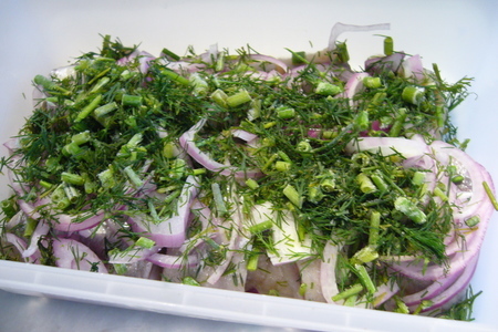 Селедочный салат с редиской: шаг 2