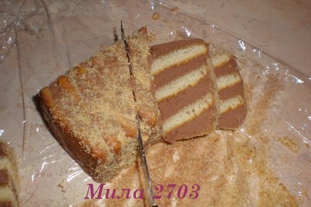 «полосатое» пирожное без выпечки (очень вкусно и просто): шаг 8