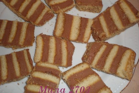 «полосатое» пирожное без выпечки (очень вкусно и просто): шаг 9