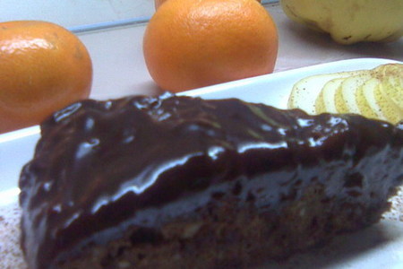 Кекс шоколадный с орехами и грушей для тех, кто не любит понедельники!: шаг 4