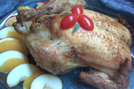 Кукурузно-печеночная начинка для курицы (или индейки) на рождество. фаршированная курица серия №2.: шаг 8
