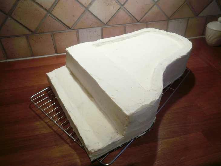 Торт "белый рояль" (подробности) пастилаж