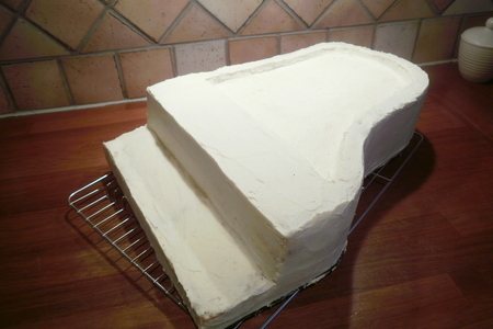Фото приготовления рецепта: Торт  белый рояль  (подробности) пастилаж