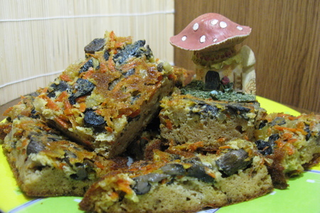 Пирог для ленивых с грибами: шаг 3