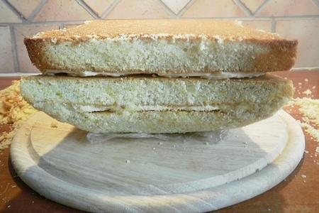Торт подушка, фисташковый масляный бисквит, swiss meringue buttercream: шаг 31