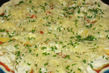 Conchiglione (ракушки) с начинкой из творожного сыра с томатным соусом,запечёные в духовке: шаг 6
