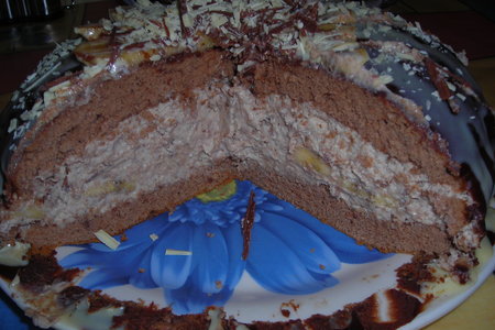 Торт "шоколадно - банановый купол": шаг 5