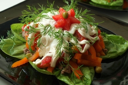 Порционный салат "ильмень": шаг 7