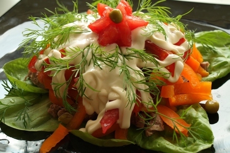 Порционный салат "ильмень": шаг 8