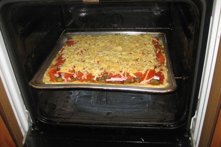 Пицца на ленивом тесте.: фото шаг 21