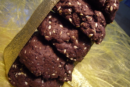 Шоколадно - кукурузное печенье с кунжутом.: шаг 6