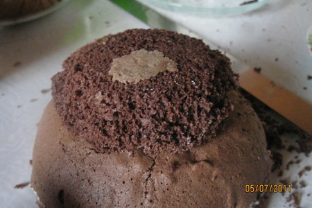 Торт "грибок"(детский тортик): шаг 5