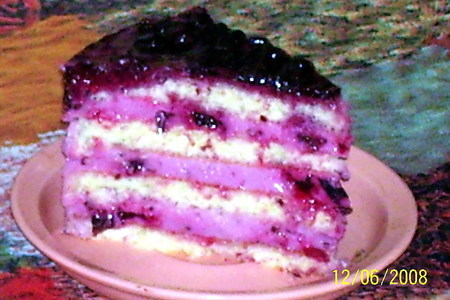 Торт "черная смородина в йогурте": шаг 8