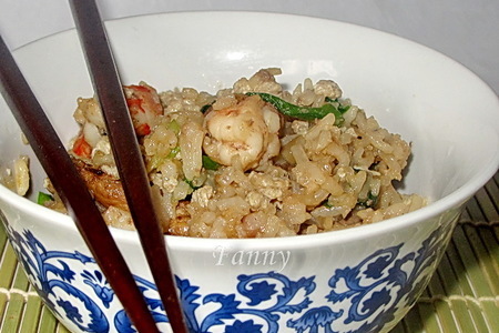 Жареный рис с маринованным мясом по-китайски: шаг 5