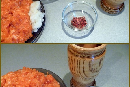 Рулет из сёмги с рисом и чечевицей в савойской капусте: шаг 3