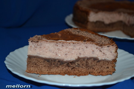 Шоколадный пирог с творожно-клубничным суфле: шаг 13
