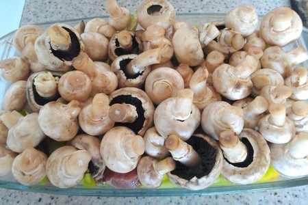 Бекон с грибами, болгарским перцем: шаг 4