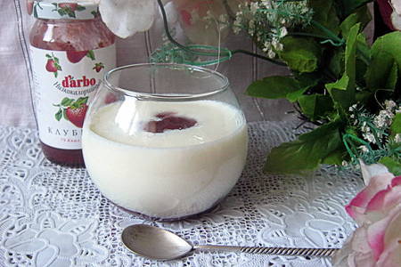 Молочный кисель с клубничным конфитюром "darbo": шаг 7