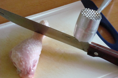 Фото приготовления рецепта: Куриная голень от шеф-повара!