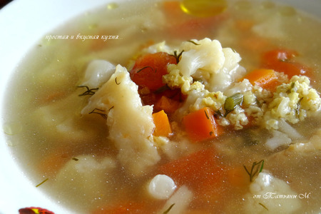 Суп с окунем и цветной капустой (детское меню, мультиварка): шаг 4