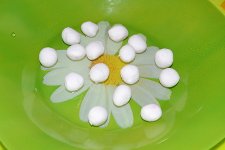 Bua loi (плавающий лотос) - рисовые шарики в кокосовом молоке с яйцом-пашот: шаг 7