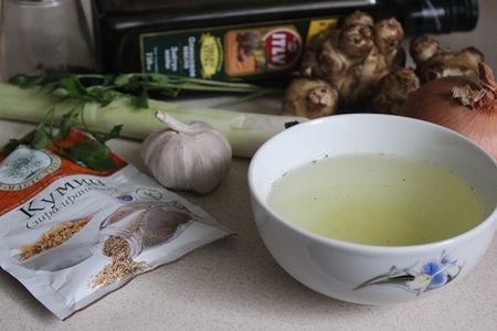 Крем-суп из топинамбура: шаг 1