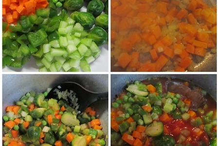 Овощной, густой суп: шаг 1
