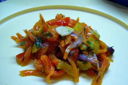 Салат из запеченного сладкого перца, моркови и лука: шаг 8