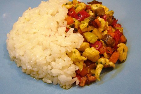 Детский обед с рисом и овощами - бэймакс: шаг 4