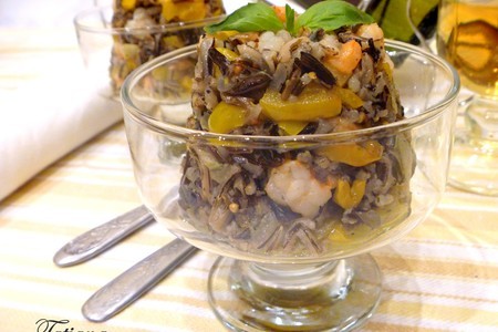 Салат с диким рисом, креветками и овощами: шаг 6