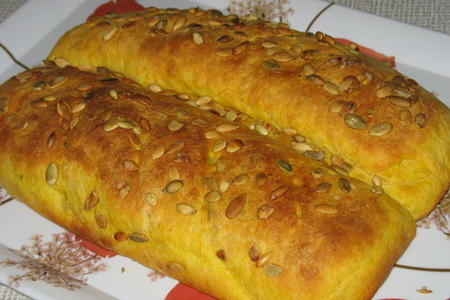 Тыквеный хлеб с зеленым луком и семечками: шаг 8