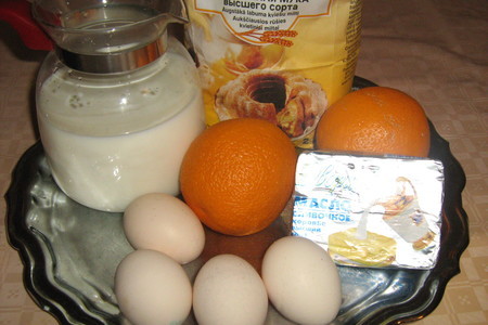 Апельсиновые блины с апельсиновым же соусом: шаг 1