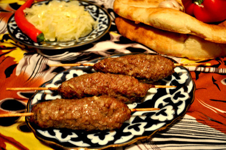 Фото к рецепту: "люля-кебаб" по-домашнему или ужин выходного  дня