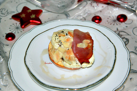 Фото к рецепту: Яблочные кольца закусочные   "соблазн"