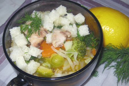 Фото к рецепту: Куриный суп (диетический)
