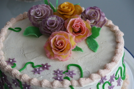 Фото к рецепту: Торт "розы для милы"