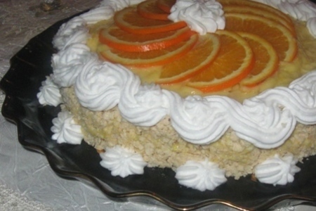 Фото к рецепту: Торт "апельсиновый аромат"