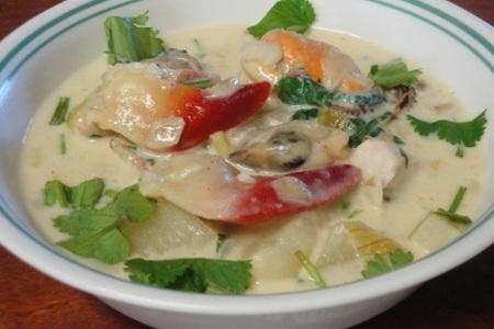 Фото к рецепту: Махи,мидии и молюски в крем-супе