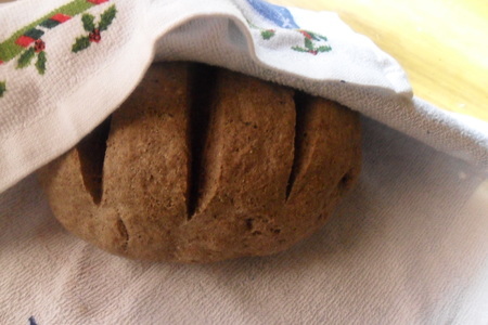 Фото к рецепту: Пшеничный хлеб с льняной мукой