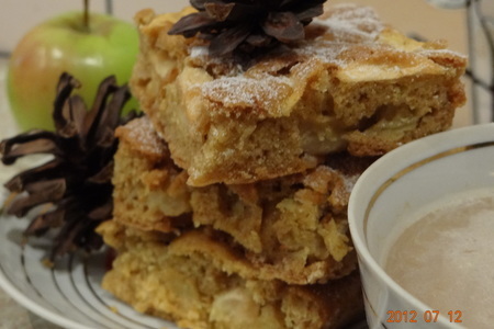 Фото к рецепту: Belgian apple cake / бельгийский яблочный пирог