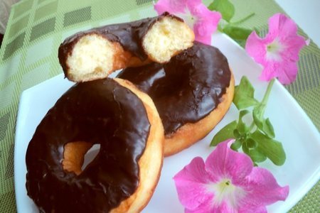 Фото к рецепту: Донатс (donuts) – американские пончики