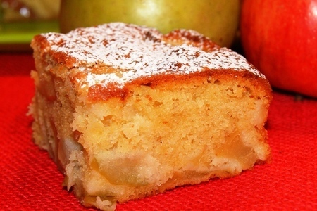 Фото к рецепту: Яблочный пирог - апфелькухен марии
