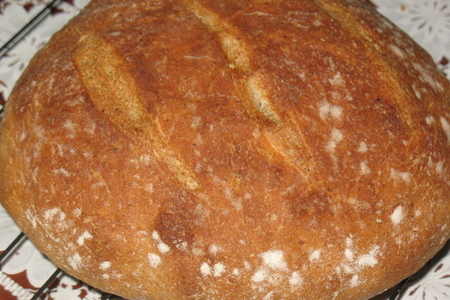 Фото к рецепту: Пшеничный хлеб на закваске