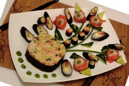 Фото к рецепту: Суши-салат «любимый букет»